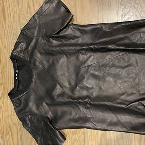 Mens Leather T-shirt